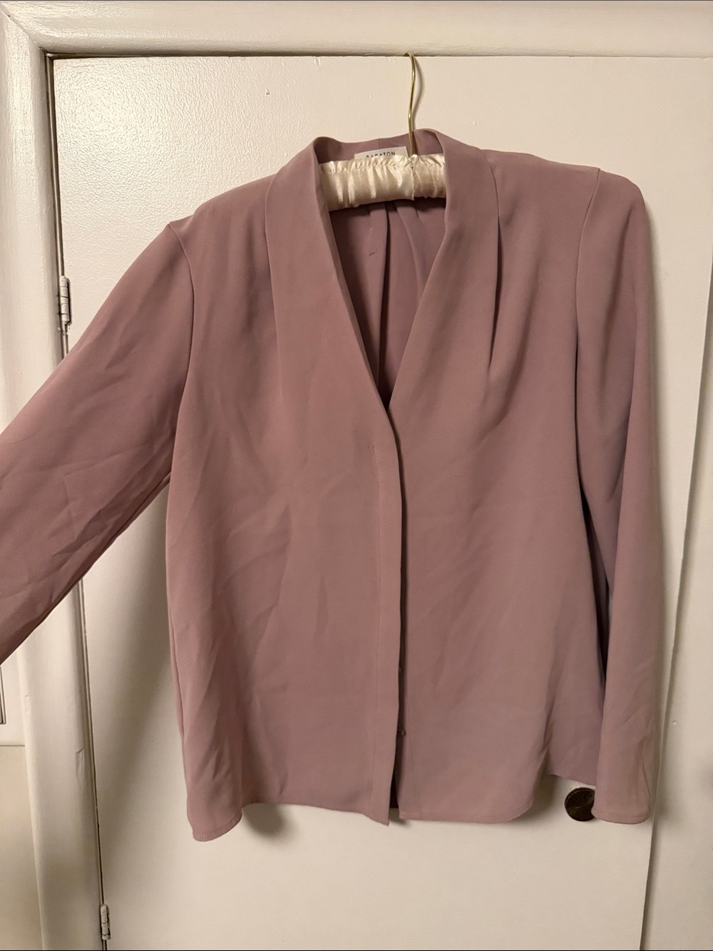 Babaton Mauve Open-Front Shawl-Collar Blazer